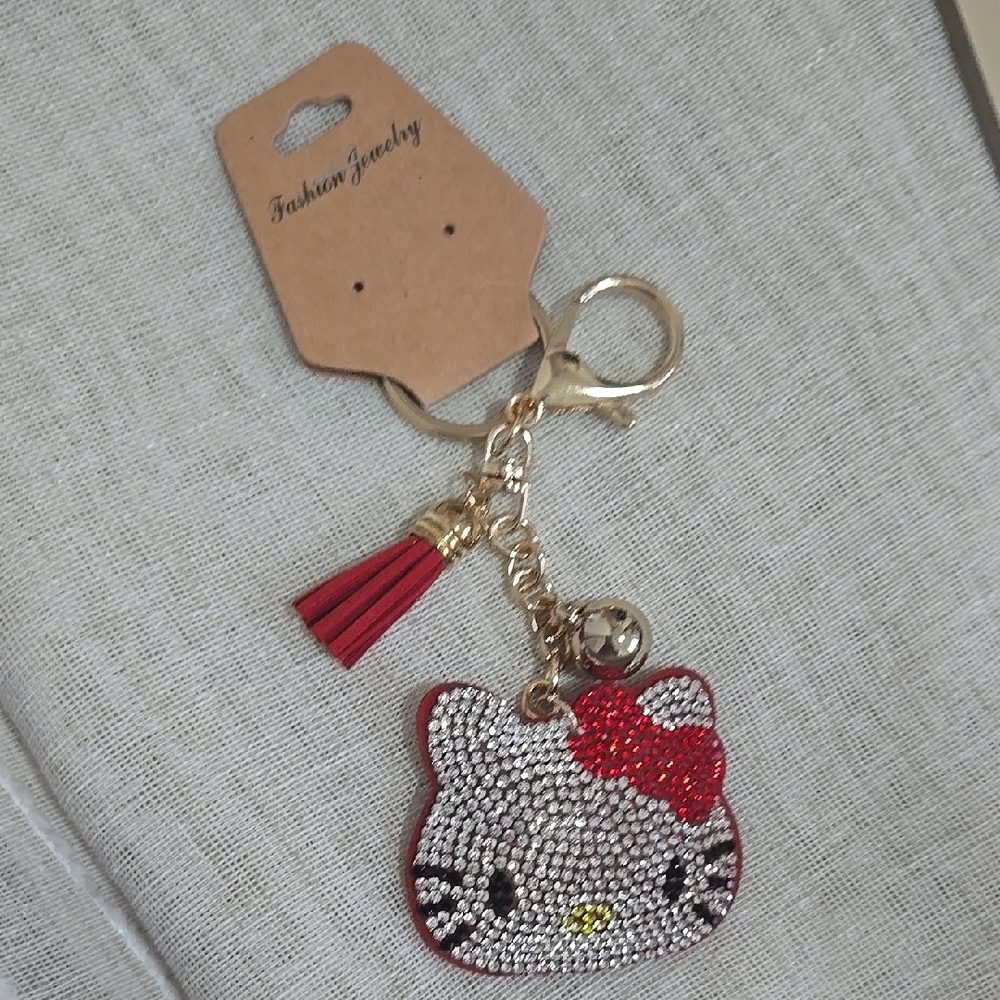 Hello Kitty Rhinestone Keychain - Picture 1 of 2